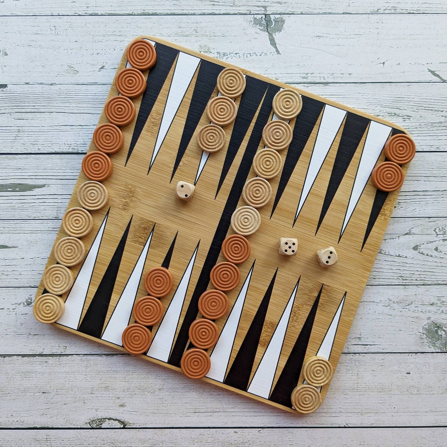 Bamboo Backgammon Set